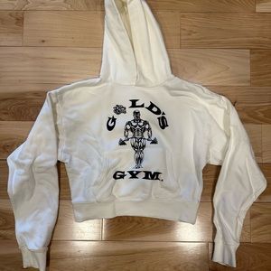 Darc Sport Gold's Gym “Owen” Cropped Hoodie Cream Small
